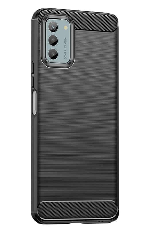 Image of NPRC Hybrid Ultra Slim Protective Case TPU Non-Slip Carbon Fiber Texture Shockproof Case Cover for Nokia G42 5G - Black