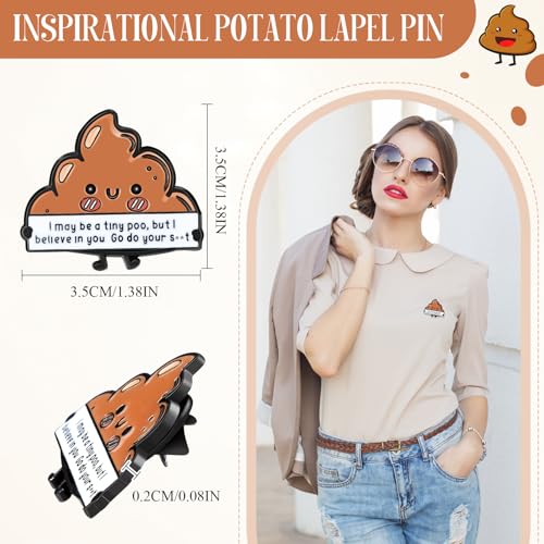 Image of Ecation 12 Pcs Positive Pins Bulk Employee Appreciation Gift Inspirational Lapel Pins Metal Motivational for Backpacks Brooch Badges Emotional Support for Team Coworker Gift