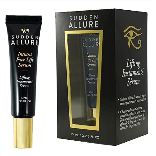 Sudden Allure Instant Face Lift Serum – Erase Under Eye Bags & Wrinkles in 60 Seconds - Firming Face & Eye Serum Lotion Cream - Instantly Tighten & Reduce Eye Bags & Crows Feet | Made in USA (10 ml)