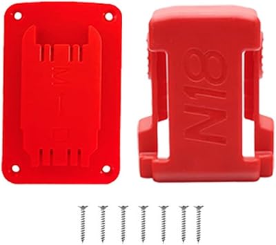 18V Battery Rack and Drill Holder Kit for Tools Wall Mount Storage Organizer with Screws for 1.0Ah to 12.0Ah Batteries and Power Drills Garage Workshop Organization Solution(5 set)