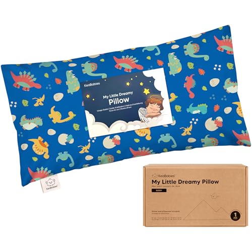 Toddler Pillow with Pillowcase, 10x18 My Little Dreamy Pillow (DinoWorld)