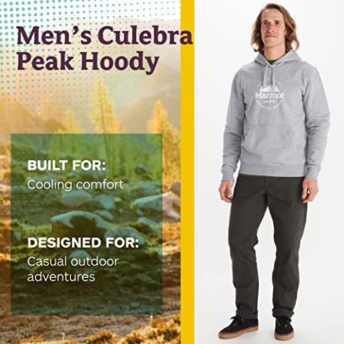 MARMOT Men's Culebra Peak Hoody - Hooded Midweight Pullover Fleece Sweatshirt with Screen Printed Graphic and Kangaroo Pocket4