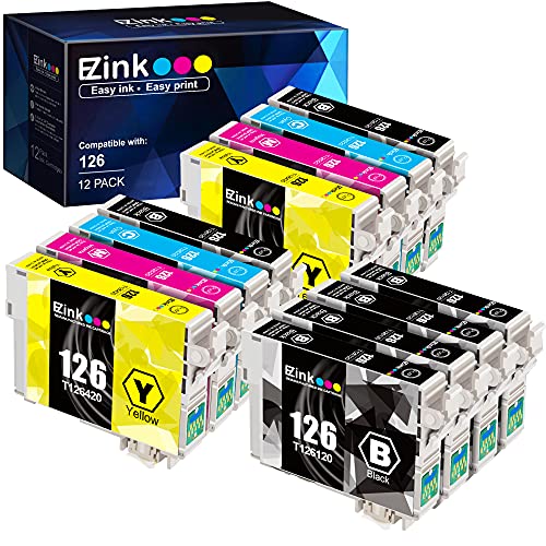 Best E-Z Ink (TM) Remanufactured Ink Cartridge Replacement for Epson 126 T126 to use with Workforce 435 520 545 635 645 WF-3520 WF-3530 WF-3540 WF-7010 WF-7510 (6 Black,2 Cyan,2 Magenta,2 Yellow) 12 Pack Discount 70% E-Z Ink (TM) Remanufactured Ink Cartridge Replacement for Epson 126 T126 to use with Workforce 435 520 545 635 645 WF-3520 WF-3530 WF-3540 WF-7010 WF-7510 (6 Black,2 Cyan,2 Magenta,2 Yellow) 12 Pack