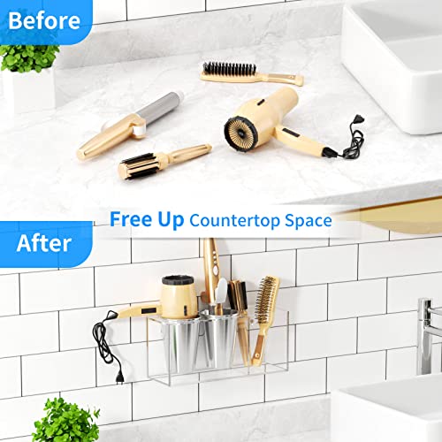 Niubee NBPN-0221B Hair Dryer Holder, Hair Tool Organizer Wall Mount thumb #6