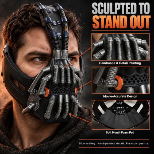 Halloween Mask for Bane Cosplay Costume Mask Adult Men Accessories - image 4