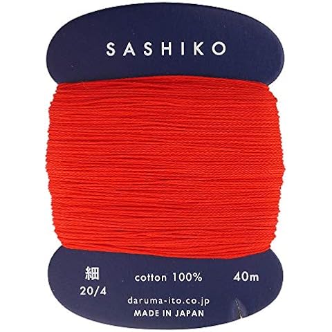 Sashiko Thread 40m Red by Daruma Cover