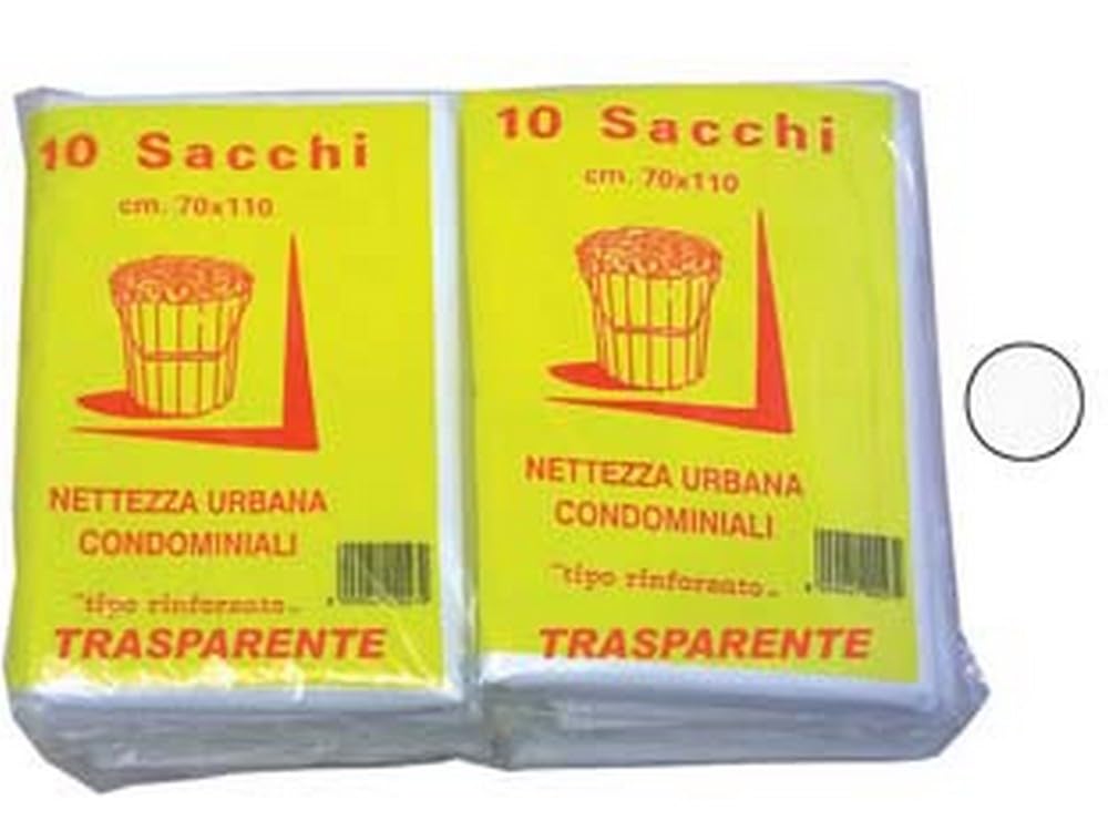 CF SACCO CONDOMINIALE RINFORZATO TRASPARENTE PZ.10 - cm.70x110 gr.75