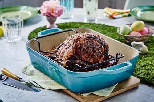 Image of Le Creuset Enameled Cast Iron Rectangular Roaster, 5.25 qt., Shallot