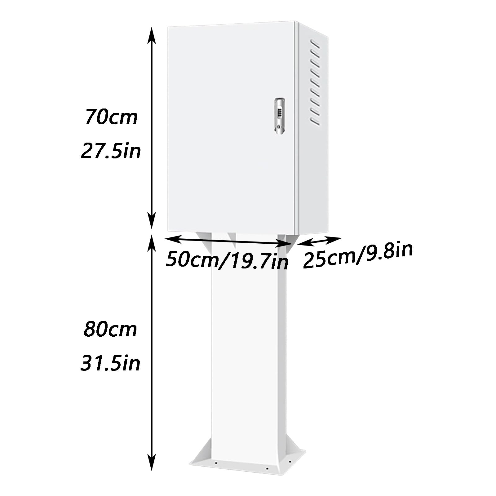 Générique Support de Sol pour Station de Recharge de véhicule électrique, boîtier de Protection pour Chargeur de VE, Conception verrouillable, résistant à la Pluie, Compatible avec 95% des chargeurs