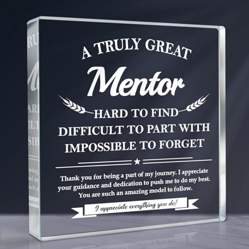 Image of Gifzy Mentor Gifts for Women Men - Thank You Gifts for Mentor, Graduation Gift Plaque -Teacher's Day Gift, Leaving Going Away Retirement Birthday Appreciation present for Mentors, Coworker