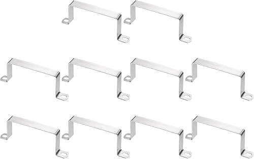 Miniatura 89 de HARFINGTON Abrazadera cuadrada de tubo 2.953x1.772 in 304 acero inoxidable hebilla de tubo cuadrado en forma de U abrazadera de tubo conector