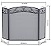 Fire Beauty Fireplace Screen 3 Panel with Handles Wrought Iron 51