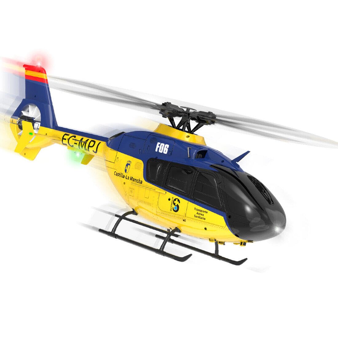 YU Xiang F06 EC-135 RC elicottero, 1/36 a 6 canali senza spazzole 3D/6G RC Elicottero modello giocattolo per principianti (versione TF)