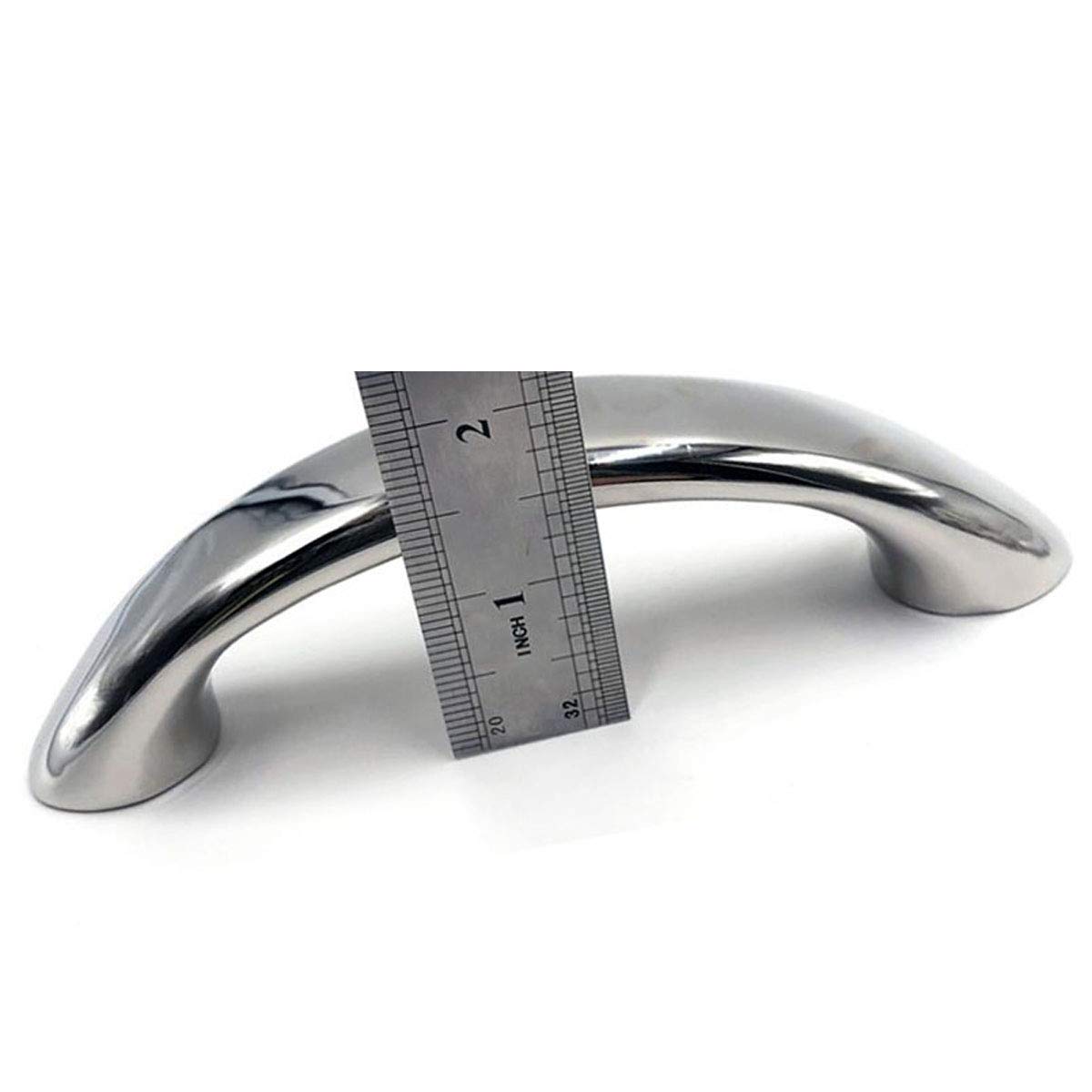 Maniglia Per Portello Barca In Acciaio Inox 316 - Base Ovale, 16,5 Cm, Foro Passante