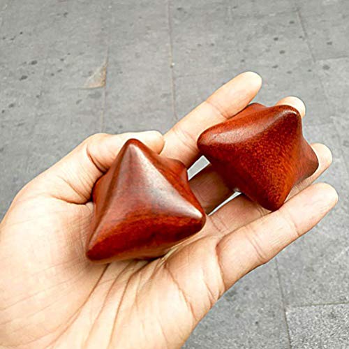 SUPVOX 2 peças de bolas de massagem de madeira em forma de estrela, bolas de massagem para as mãos,