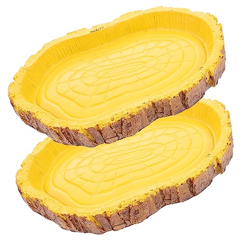 POPETPOP 2 Piezas alimentación y Bebida de Reptiles Comida de Piel de Reptil geco Comedero Reptiles Comedero Serpientes Soporte de Agua para Reptiles contenedor de Comida de Lagarto