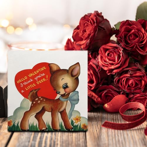Vintage-Valentines-Day-Decor-Valentines-Day-Wooden-Sign-Valentines-Day-Desk-Decor-Valentines-Decorations-Retro-Deer-Valentines-Wood-Box-Sign-5×5 Vintage Valentines Day Decor Valentines Day Wooden Sign Valentines Day Desk Decor Valentines Decorations Retro Deer Valentines Wood Box Sign 5×5