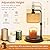 Candle Warmer Lamp with Timer, Height Adjustable Electric Candle Warmer Lamp with 2 Bulbs, House Warming Gifts, Vintage Bedroom Decor Compatible with Various Candles, Chritstmas Gifts Birthday Gifts