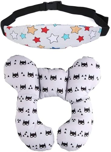 Almohada para asiento de coche para bebé y banda de apoyo para la cabeza del coche Super SOFE soporte para el cuello del bebé, el mejor regalo para