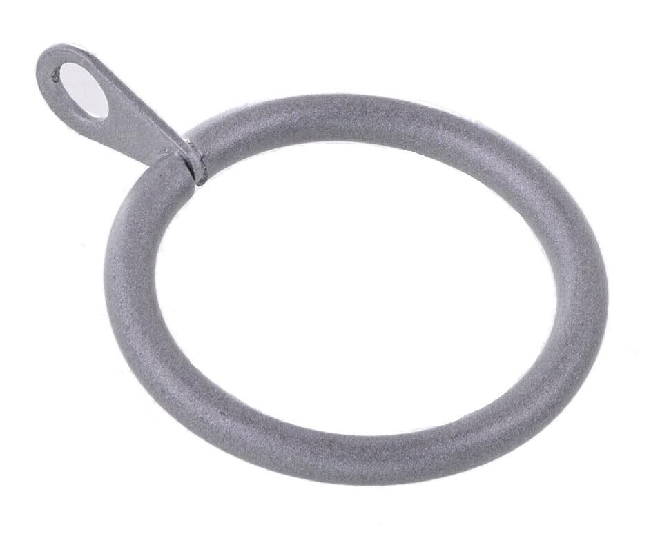 Lister Cartwright 19 mm Curtain Rings Matt Silver Metal(10x Curtain Rings)