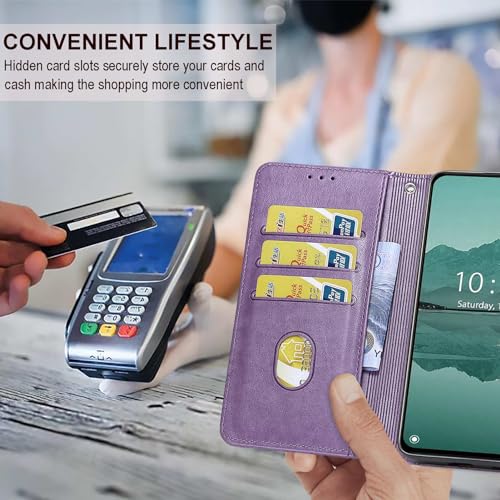 Carcasa Xiaomi Redmi Note 12 5G antichoque con piel morada resistente para Poco X5 5G 5