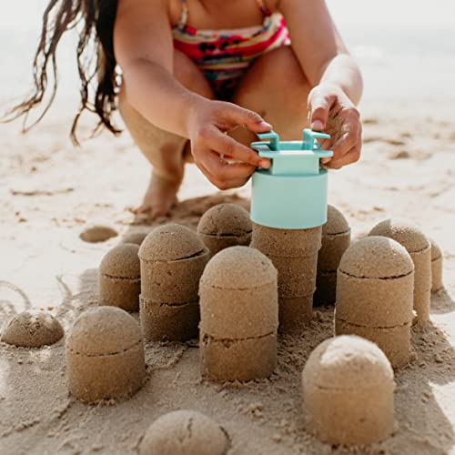 Sand Pal Beach Toys Sand Castle Kit - 9 Pieces Travel-Friendly Beach Toy Set, Snow Toys For Kids 3-10 - Outdoor & Indoor Play Sandbox Toys - Sand Castle Building Molds & Tools For Adults With Mesh Bag #TOP6
