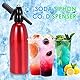 Soda Siphon,1L kohlensäurehaltiges Wasser Maschine,Seltzer Wasser Maker,Tragbare Aluminium Sparkling Water Maker zur Herstellung von hausgemachten Säften, Mojitos, Cocktails, Getränken in Hausbars