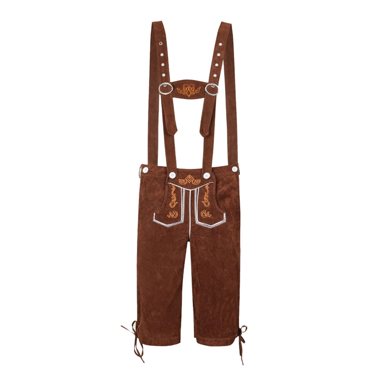 Generisch Trajes étnicos masculinos tradicionales Oktoberfest Peto Mono y sombrero de dos piezas