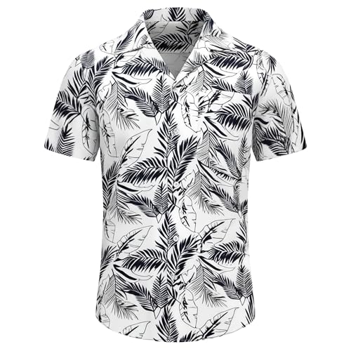 Men's Hawaiian Shirt Short Sleeves Printed Casual Button Down Funky Summer Tropical Holiday Beach Male Shirts