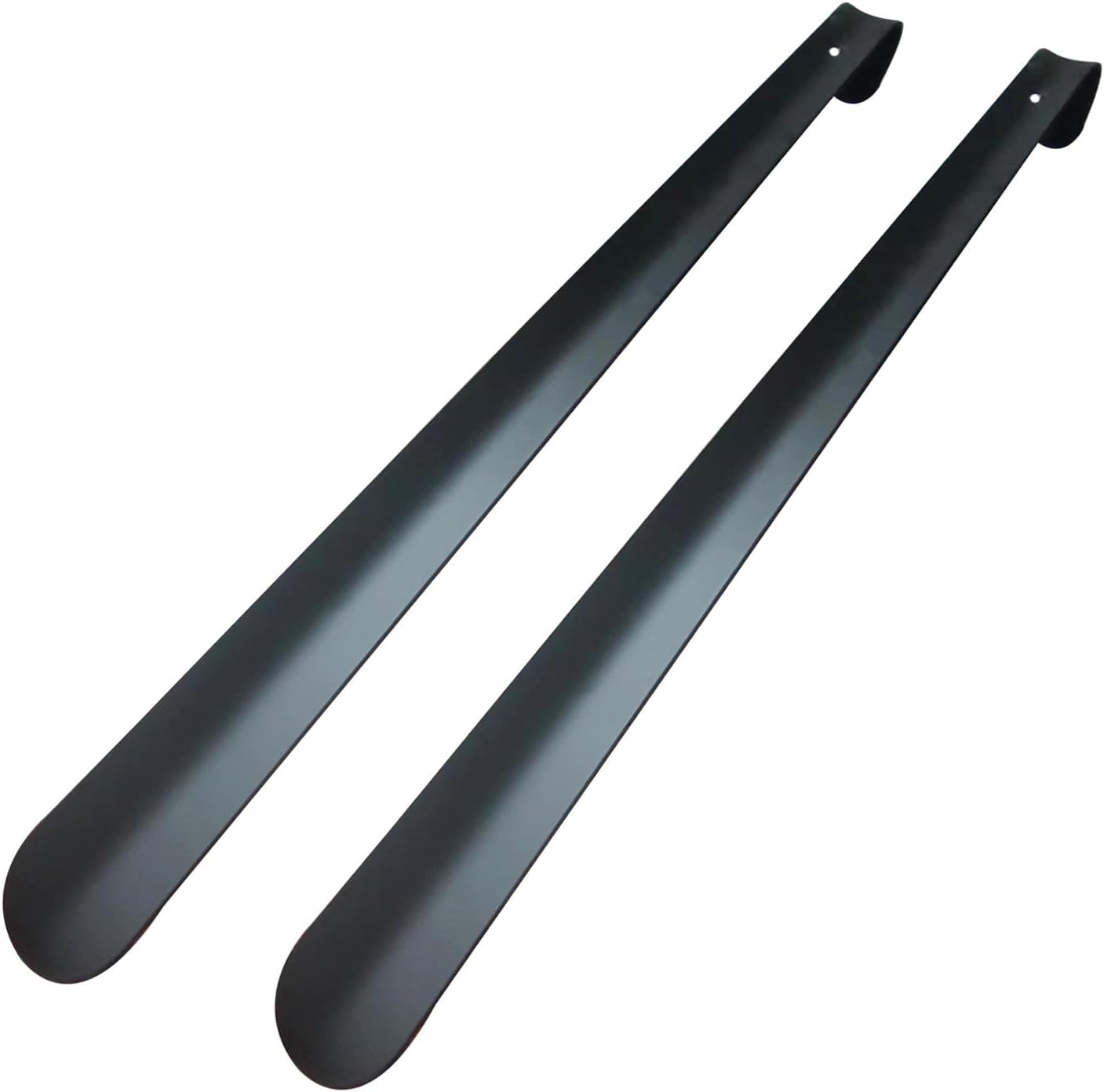 SUNUNICO Long Handled Metal Shoe Horn - Heavy Duty (16.5-inch - 42cm) tainless Steel Shoehorn for Seniors, Men, Women, Kids, Set of 2