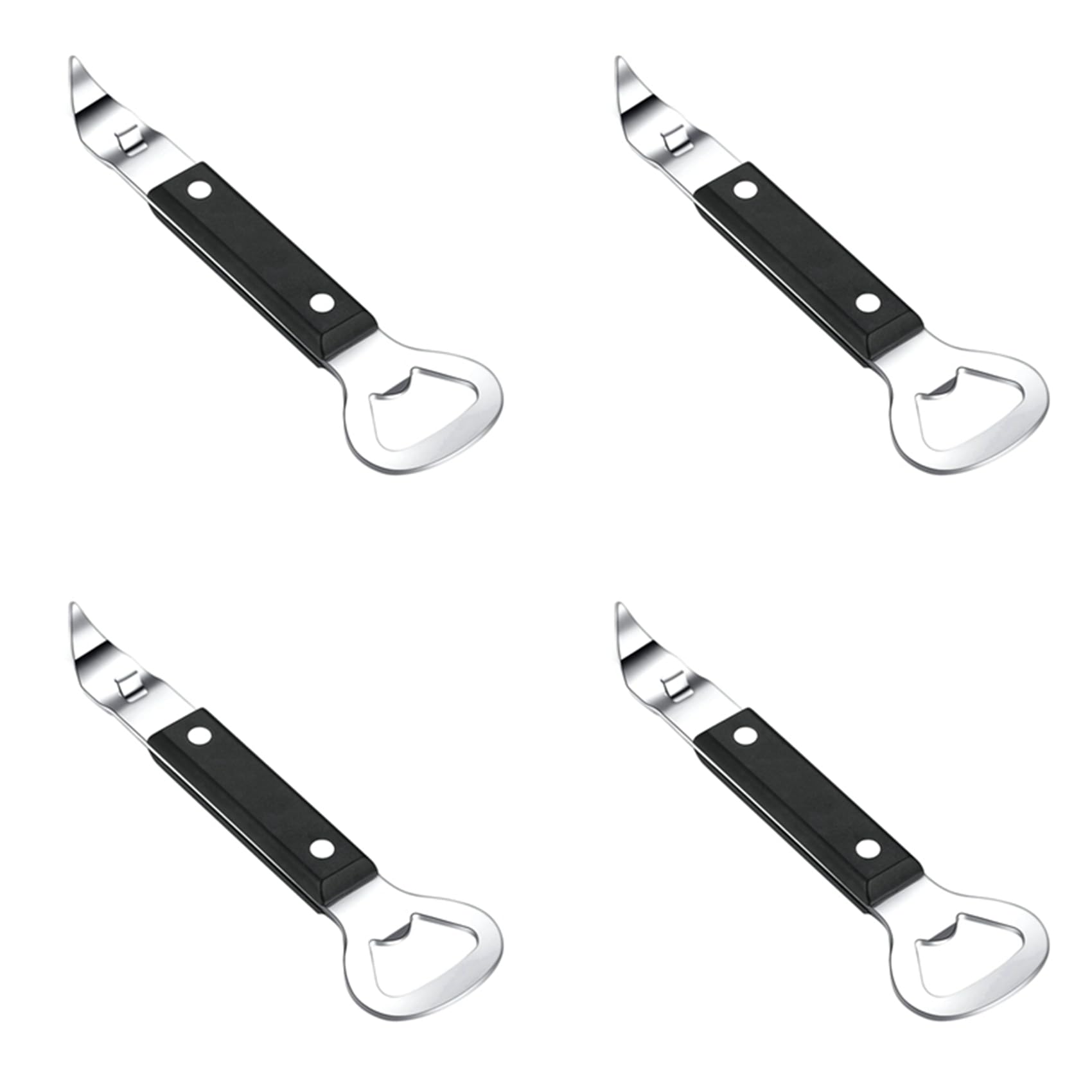 Vjsujehgy Can Punch Bottle Opener, Manual Stainless Steel Can Opener 4 Pack