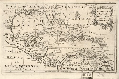 Map of An accurate of the West Indies with the adjacent coast Caribbean Area|West Indies|Caribbean Area|West Indies|Caribbean Area|Early s|West Indies