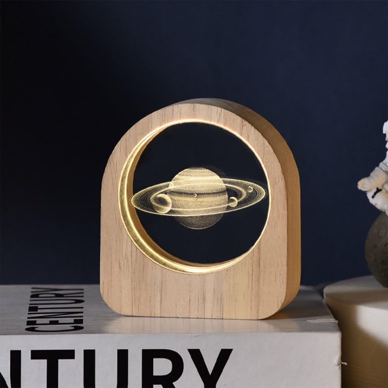 Image of CPENSUS Lights Lamp for Office, Dining Room (Wood Saturns), Led, Clear