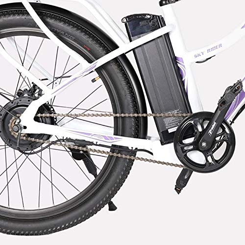 Bicicleta Elétrica e-bike Hive GreenWay Classic Branca/Roxa