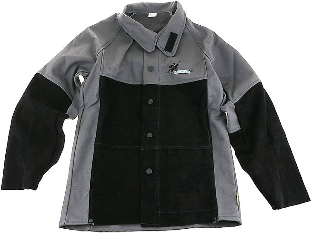 Amazon.co.jp: ウェルダーレザージャケットワークジャケット電気溶接用