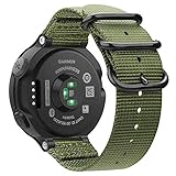 Fintie for Garmin Forerunner 235 Watch Band, Soft Nylon Sport Straps Replacement Watch Bands for Garmin Forerunner 235/220/230/620/630/735XT, Olive