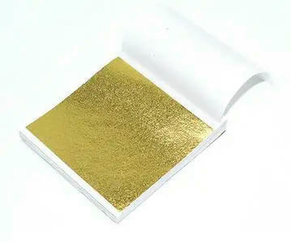 Gold Leaf Sheets, Gold Foil Transfer Sheets 8x8.5cm Multicolor 100 For DIY Crafts Gilding Nail Art(K Gold)