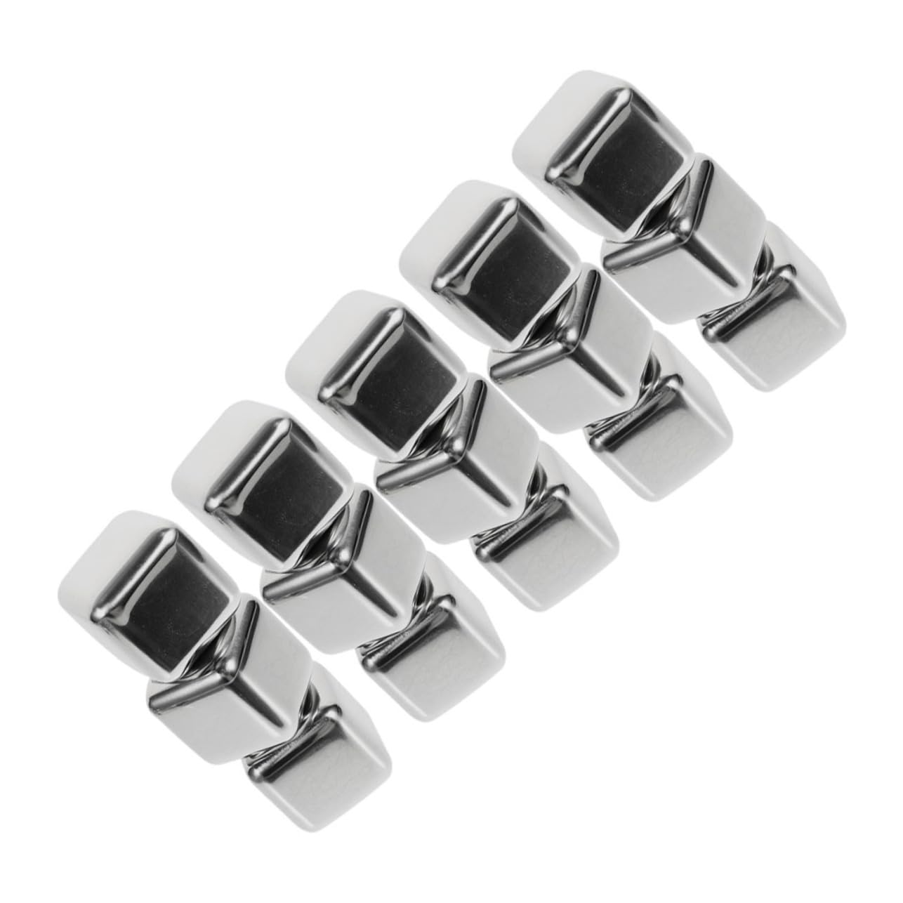 ABOOFAN 60piezas Cubitos De Hielo Inoxidable Enfriadores Reutilizables Para Whisky y Bebidas Sin Dilución Diseño Para Licores