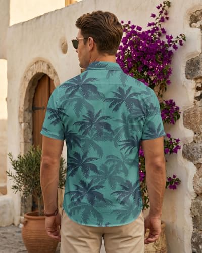 Image of 99TIMORO Fathers Movie Hawaiian Shirt for Men, Characters Button Down Short Sleeve Top, Summer Beach Gifts