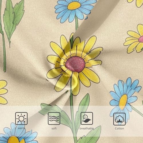 Girls Underwear, Floral Yellow Blue Toddler Briefs, Girls Cotton Underwear, 2T–8 Years3