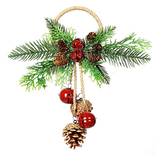 Christmas Ornaments, Christmas Bells Decorations with Pine Cones, Used for Farmhouse Ornaments and Decoration Crafts Christmas Home Hanging Ornament