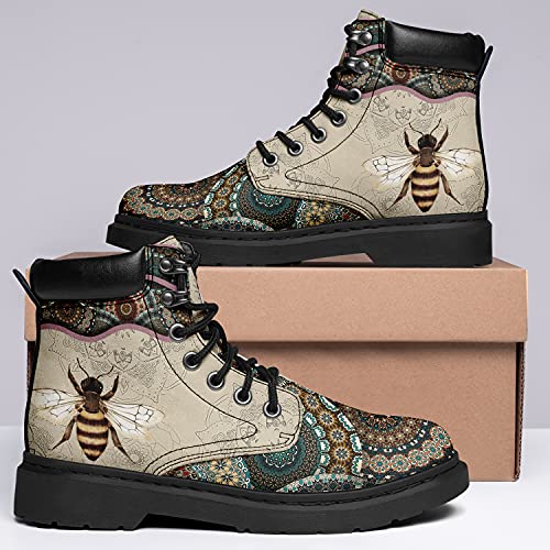 Custom Flower Mandala Animal Print Boots for Women Fashion Boots Winter Boots for Girl Lady4