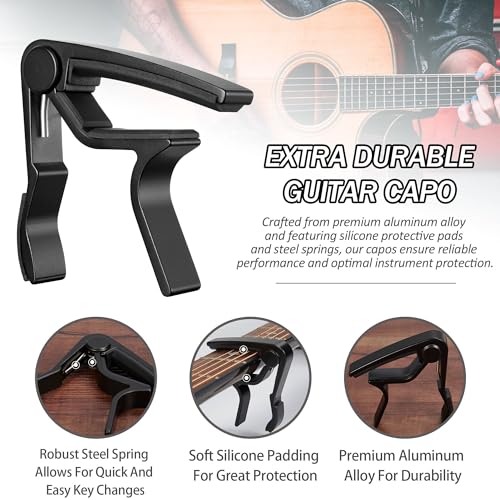 Image of Guitar Capo 8 Pack Capo Guitar Clamp Kapo for Acoustic Electric Bass Guitar Ukulele