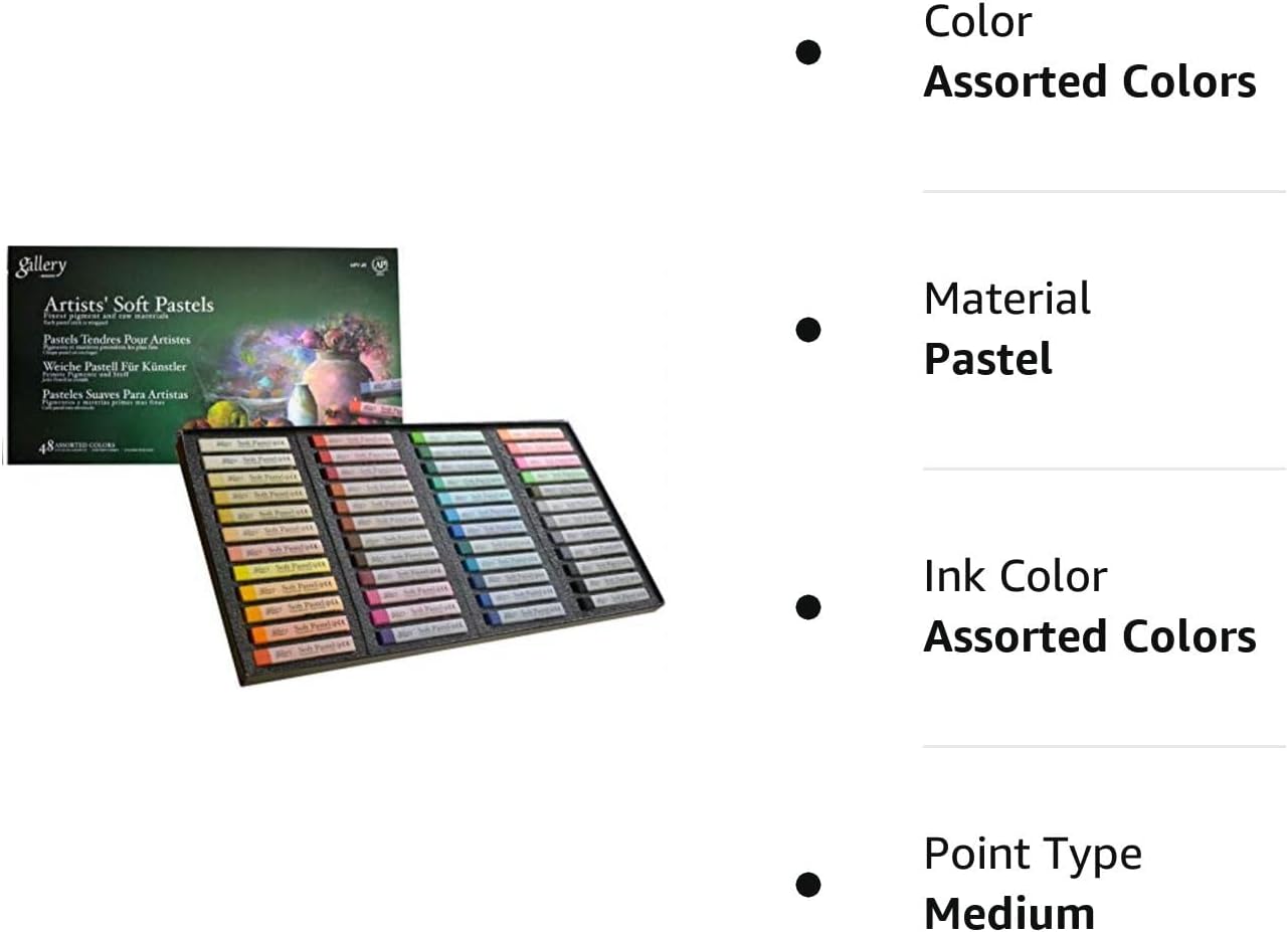 Mungyo Gallery Soft Pastel Squares Cardboard Box Set of 48 - Assorted Colors : Artists Pastels : Arts, Crafts & Sewing