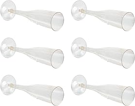 Hemoton Copos de plástico para festa: 6 peças taças de champanhe acrílicas taças de tostagem de casamento taças de martini transparentes taças de vinho inquebráveis copos de coquetel transparentes