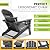 LOUNZY Folding Adirondack Chair with Cup Holder, HDPE All-Weather Folding Patio Chair, Outdoor Patio Adirondack Chair for Lawn Porch Garden Backyard Deck Fire Pit, Gray