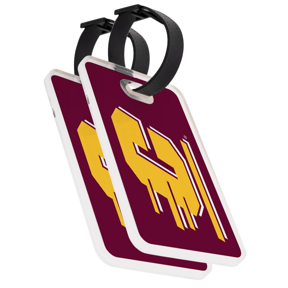 Desert Cactus Central Michigan University Luggage Tag Official CMU Chippewas 2 Pack Travel ID Label for Suitcases Bags