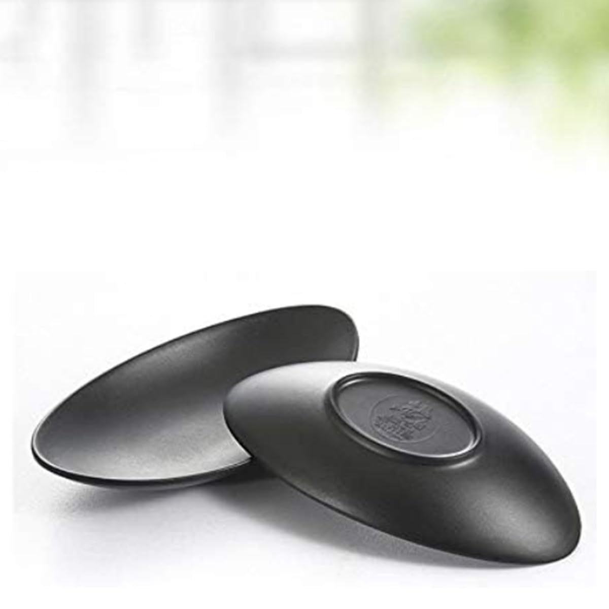 Bandeja Ovalada para Llaves y Joyas, Cuenco Decorativo para Monedas y Accesorios, Organizador de Mesa de Entrada, Bandeja Decorativa para Pasillo para Decoración del Hogar,negro