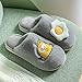 ZHRDRJB Pantoufles Coton Homme Slippers,Gris Mignon Poussin Indoor Peluche Slippers Homme Winter Home Floor Shoes Homme Non-Slip Chaud Peluche Home Pantoufles Soft Sole Slides,43,44