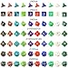10 X 7 Polyhedral Dice Set (70 Pieces) for Dungeons and Dragons DND RPG MTG Table Games D4 D6 D8 D10 D% D12 D20 with 10 Pack Black Bags, 10 Colors